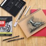 MARTCOLOR Charcoal Drawing Set, 19 Pieces, Black & White Charcoal Pencils for Drawing, Sketching, Shading, Blending, Artist Pencils for Beginners & Pro Artists