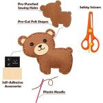 HOTBEST Animal Craft Kit,Felt Woodland Animal Sewing Kits,DIY Sewing Felt Craft Kit,Fun DIY Crafts Educational Sewing Kit for Kids Boys and Girls (Woodland Sewing Kit)