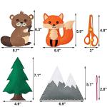 HOTBEST Animal Craft Kit,Felt Woodland Animal Sewing Kits,DIY Sewing Felt Craft Kit,Fun DIY Crafts Educational Sewing Kit for Kids Boys and Girls (Woodland Sewing Kit)