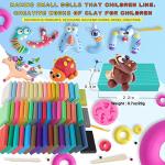 CyAJM Polymer Clay Kits,Clay Set 50 Colors Modeling Clay for Kids Oven Bake DIY Model Clay,with Sculpting Tools and Accessories,Ideal Gifts for Children Adults and Artists