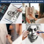 Ankkol Sketch Book 9x12 Inch Artist Sketch Pad, 100 Sheets (68lb/100gsm) Top Spiral Bound Sketchbook, Acid-Free Drawing Paper Pad, Art Supplies for Colored and Graphite Pencils, Charcoal & Soft Pastel