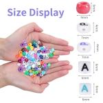 QUEFE 2350pcs, 64 Colors, Pony Beads for Bracelet Making Kit, Rainbow Kandi Beads Friendship Bracelet Kit, Letter Beads and Elastic Strings for Bracelet Necklace Making, Craft Gifts Set for Girls