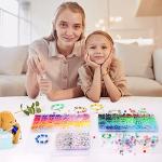QUEFE 2350pcs, 64 Colors, Pony Beads for Bracelet Making Kit, Rainbow Kandi Beads Friendship Bracelet Kit, Letter Beads and Elastic Strings for Bracelet Necklace Making, Craft Gifts Set for Girls