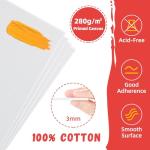 Simetufy 8 Pack Canvas Boards for Painting Multi-Size Paint Canvas Panels Set 4x4, 5x7, 8x10, 9x12, 11x14 Inches Pre-Primed 100% Cotton Blank Canvases for Oil Acrylic Paint for Kids Beginners