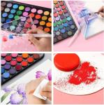 GETHPEN Watercolor Paint,48 Colors Washable Watercolor Paint Set With Brush, Refillable Water Brush Pen, Palette, and Water-Washable Paints for Kids, Adults and Artists.