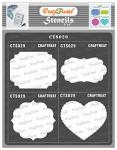 Reusable Geometric Stencils for Scrapbooking and Crafts