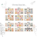 Custom Handmade Name Puzzle with Animals, Personalized Birthday Gift for Kids, Christmas Gifts for Toddlers, Unique New Baby Gift, Wood Toy