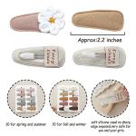 Fancy Clouds 20 Pack Baby Hair Clips for Girls Toddler,Neutral Fabric Snap Clips Pins With Embroidery Daisy Flower,Handmade Hair Accessories Barrettes for School Age Kids Children Gifts