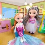 Huang Cheng Toys 6.3" Mini Girl Dolls, Include 10 Sets Handmade Doll Clothes, 5 Sets 6.3" Small Girl Dolls, 5 Pairs of Shoes