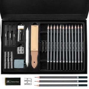 Mr. Pen- Sketching Pencils Set, 25 pcs, Sketch Pencils for Drawing, Drawing Pencils for Sketching with Graphite Sticks, Art Pencils for Sketching, Graphite Pencils, Artist Pencils, Sketching Set