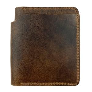 Hide & Drink, Bifold Wallet with Extra Layer, Slim, Thin Accessory For Pocket or Bag, Store Money, Cards & Cash, Full Grain Leather, Handmade, Bourbon Brown