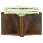 Hide & Drink, Bifold Wallet with Extra Layer, Slim, Thin Accessory For Pocket or Bag, Store Money, Cards & Cash, Full Grain Leather, Handmade, Bourbon Brown