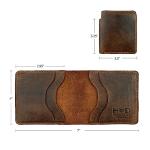 Hide & Drink, Bifold Wallet with Extra Layer, Slim, Thin Accessory For Pocket or Bag, Store Money, Cards & Cash, Full Grain Leather, Handmade, Bourbon Brown