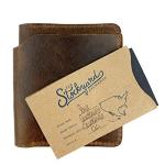 Hide & Drink, Bifold Wallet with Extra Layer, Slim, Thin Accessory For Pocket or Bag, Store Money, Cards & Cash, Full Grain Leather, Handmade, Bourbon Brown