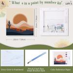 Nezyo 12 Sets Paint by Numbers with Frame for Adult Beginners Canvas, DIY Acrylic Paint by Number Canvas for Painting Party and Classroom Activity and Gift for Birthday, 8 x 8 Inch(Summer)