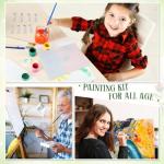 Nezyo 12 Sets Paint by Numbers with Frame for Adult Beginners Canvas, DIY Acrylic Paint by Number Canvas for Painting Party and Classroom Activity and Gift for Birthday, 8 x 8 Inch(Summer)