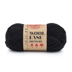 Lion Brand Yarn Wool-Ease Recycled Yarn, 1 Pack, Black