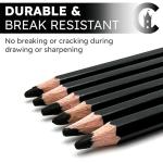Urbify Charcoal Château - 24 Professional Charcoal Pencils - Four Hardness Levels - Perfect for Rich Shading, Sketching, Drawing & Art (24PCs)