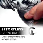 Urbify Charcoal Château - 24 Professional Charcoal Pencils - Four Hardness Levels - Perfect for Rich Shading, Sketching, Drawing & Art (24PCs)