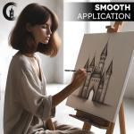 Urbify Charcoal Château - 24 Professional Charcoal Pencils - Four Hardness Levels - Perfect for Rich Shading, Sketching, Drawing & Art (24PCs)