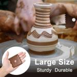 Pottery Ribs 6 Pack | Pottery Trimming Textured Art Tools | Pottery Foot Shaper Prep Tools | Plaster Sculpting Rib Membrane Removal Tool | for Carving Clay Molds Ceramics | Solid Beech Wood