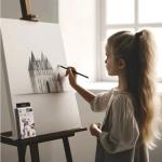 Urbify Charcoal Château - 24 Professional Charcoal Pencils - Four Hardness Levels - Perfect for Rich Shading, Sketching, Drawing & Art (24PCs)