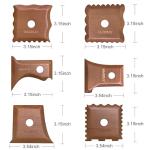 Pottery Ribs 6 Pack | Pottery Trimming Textured Art Tools | Pottery Foot Shaper Prep Tools | Plaster Sculpting Rib Membrane Removal Tool | for Carving Clay Molds Ceramics | Solid Beech Wood