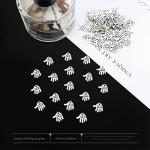 JIALEEY 100PCS Hand Shaped Charms Hand Made Tag Signs Charms Carved Silver Tone for Fashionable Jewelry Making Charms Findings Crafting Sewing