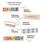 Name Puzzle With Pegs Personalized Wooden Name Puzzle Wooden Toys Custom Name Puzzle by BusyPuzzle Christmas Present Personalized Birthday Baby 1 Year Old Gifts Boy and Girl Easter Gifts for Kids