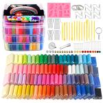 CiaraQ Polymer Clay Kit, Oven Bake Modeling Clay with Sculpting Tools, 86 Colors, 5.31 lb