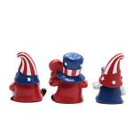 Hodao 3 Pcs Patriotic Gnomes Decorations USA Stars and Stripes Elf Gifts Handmade Gnomes Ornaments Home Decorations USA Election Gnomes Figurines National Day Memorial Day Ornaments Decor