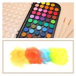 Artecho 48 Colors Watercolor Paint Set with 3 Brushes, Washable, 12.32 Ounce, Perfect for Artists and Hobbyists