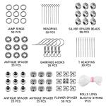 Glass Beads for Jewelry Making Kit, 8MM Bracelets Beads Making Set, Beading & Jewelry Necklace Making DIY Kit, with Spacer Beads for Adult DIY Bracelet Earrings Rings