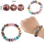 Glass Beads for Jewelry Making Kit, 8MM Bracelets Beads Making Set, Beading & Jewelry Necklace Making DIY Kit, with Spacer Beads for Adult DIY Bracelet Earrings Rings