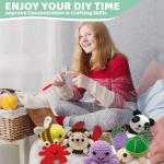 6Pcs Animal Crochet Kit, 2024 DIY Crochet Starter Kit for Beginners Adults and Kids , Crochet Set to Make Animals Dolls, Learn to Knitting Art Craft with Video Tutorials,Birthday Gift, Holiday Gift