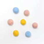 [Kitteney] (7 Count) 100% Australian Wool Felt Ball Toys for Cats and Kittens Handmade Colorful Cat Wool Ball Set, Comfy Pet Supplies Set of 7, Pink Yellow Skyblue, 7 pieces