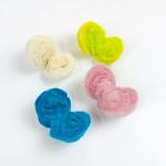 [Kitteney] (7 Count) 100% Australian Wool Felt Ball Toys for Cats and Kittens Handmade Colorful Cat Wool Ball Set, Comfy Pet Supplies Set of 7, Pink Yellow Skyblue, 7 pieces