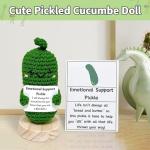 utosday Handmade Emotional Support Pickled Cucumber Gift, Cute Crochet Christmas Pickle Knitting Doll Ornaments, Funny Reduce Pressure Pickle Toy (1pcs)