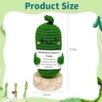 utosday Handmade Emotional Support Pickled Cucumber Gift, Cute Crochet Christmas Pickle Knitting Doll Ornaments, Funny Reduce Pressure Pickle Toy (1pcs)