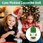 utosday Handmade Emotional Support Pickled Cucumber Gift, Cute Crochet Christmas Pickle Knitting Doll Ornaments, Funny Reduce Pressure Pickle Toy (1pcs)