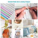 Dahuyoo Crochet Hooks Set For Home, 110 Piece Knitting & Crochet Supplies DIY Kits, Including Sewing Needles, for Needle for Beginners, and Seasoned Crochet Lovers