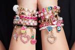 Make it Real - Juicy Couture Pink and Precious Bracelets - DIY Charm Bracelet Kit with Beads for Tween Jewelry Making - Jewelry Making Kit for Girls