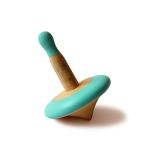 Shumee Organic Colorful Handmade Spinning Top 1 Pc/Set, Gyroscopes Toy, Educational Toys, Kindergarten Toys, Sensory Toys, Learning Toys,Fidget Spinner, Gift Toys for Kids/Toddlers (Blue)