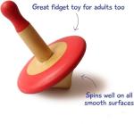 Shumee Organic Colorful Handmade Spinning Top 1 Pc/Set, Gyroscopes Toy, Educational Toys, Kindergarten Toys, Sensory Toys, Learning Toys,Fidget Spinner, Gift Toys for Kids/Toddlers (Blue)