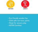 Shumee Organic Colorful Handmade Spinning Top 1 Pc/Set, Gyroscopes Toy, Educational Toys, Kindergarten Toys, Sensory Toys, Learning Toys,Fidget Spinner, Gift Toys for Kids/Toddlers (Blue)