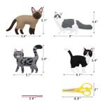 JACYUIG Cat Sewing Craft Kit DIY Kids Craft and Sew Set Kids Sewing Crafts for Girls and Boys Felt Sewing Craft Kit DIY Sewing Plush Animals for Beginner