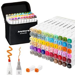 60 Colors Alcohol Markers, Markers Set, Dual Tips Alcohol-Based Art Markers for Kids Adult Drawing Coloring Sketch, Chisel & Fine Tips