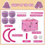 PREBOX Beginner Hat Scarf Loom Kits for Kids - Knitting DIY Craft for Girls Teens Adults, Birthday Christmas Gifts with Storage Bags Yarns Hook Needle