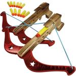 Adventure Awaits! - 2-Pack Handmade Wood Toy Crossbow Set - 12 Suction Darts - for Outdoor Play