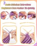 Katech Beginner Knitting Kit for Adults, 4 Pcs Socks Yarn Knitting Kit with Step by Step Instruction and 4 Knitting Needles, Knitting Starter Kit for Learn to Knit Craft Kits Gift